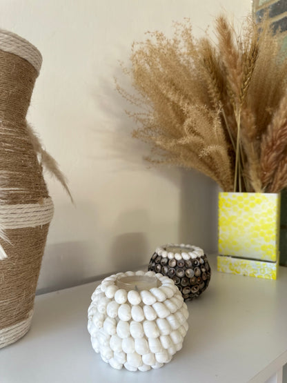 White Shell Tealight Holder