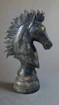 Bronze Horse Head Figurine