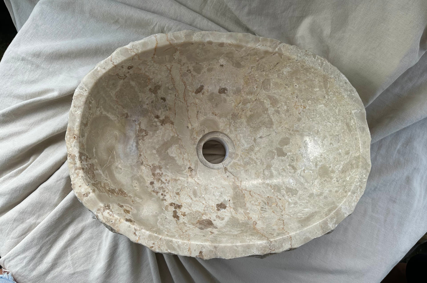 Beige Oval Sink
