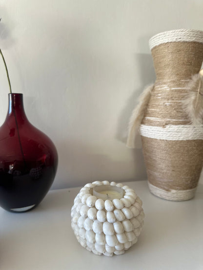 White Shell Tealight Holder