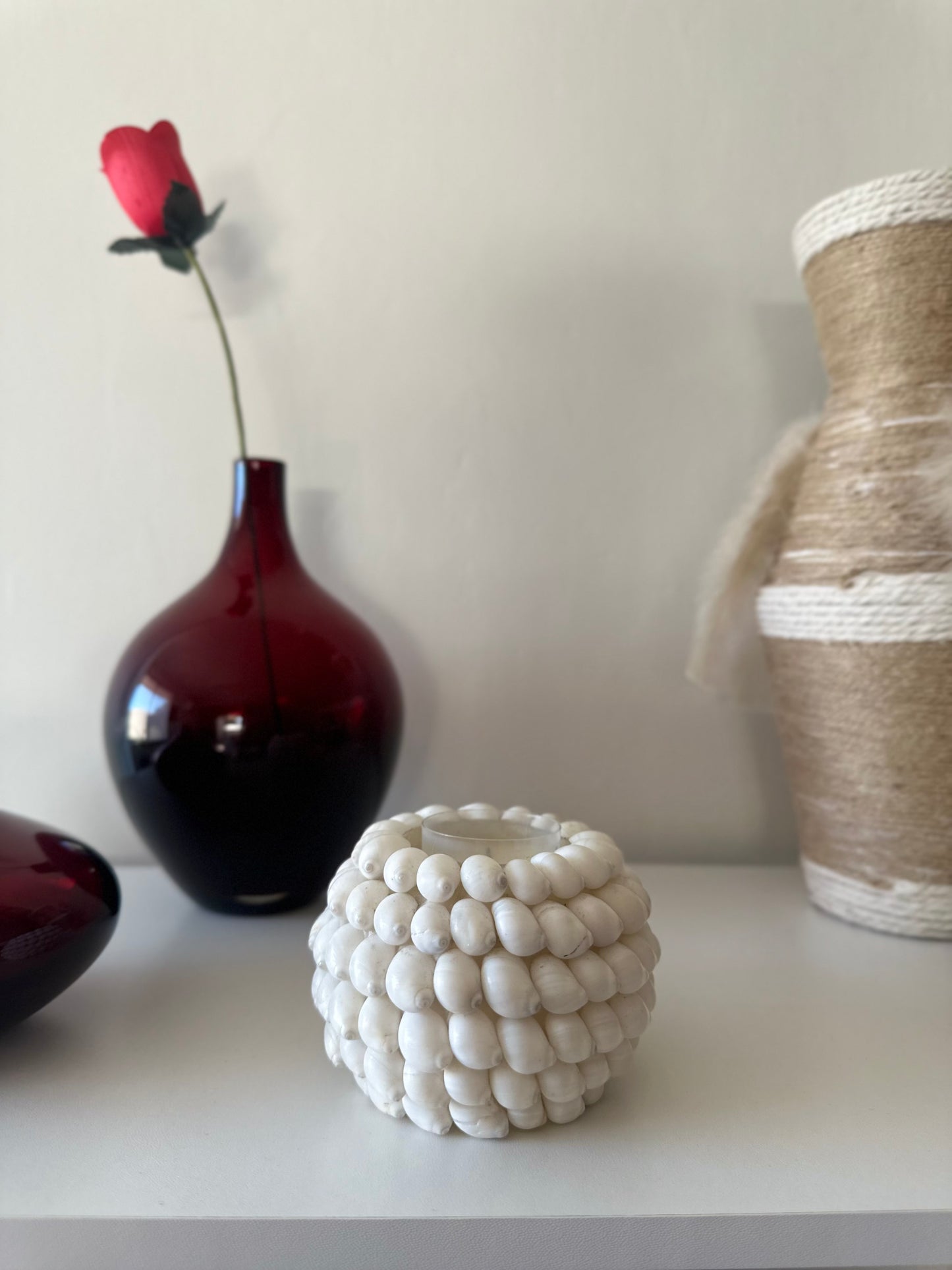 White Shell Tealight Holder