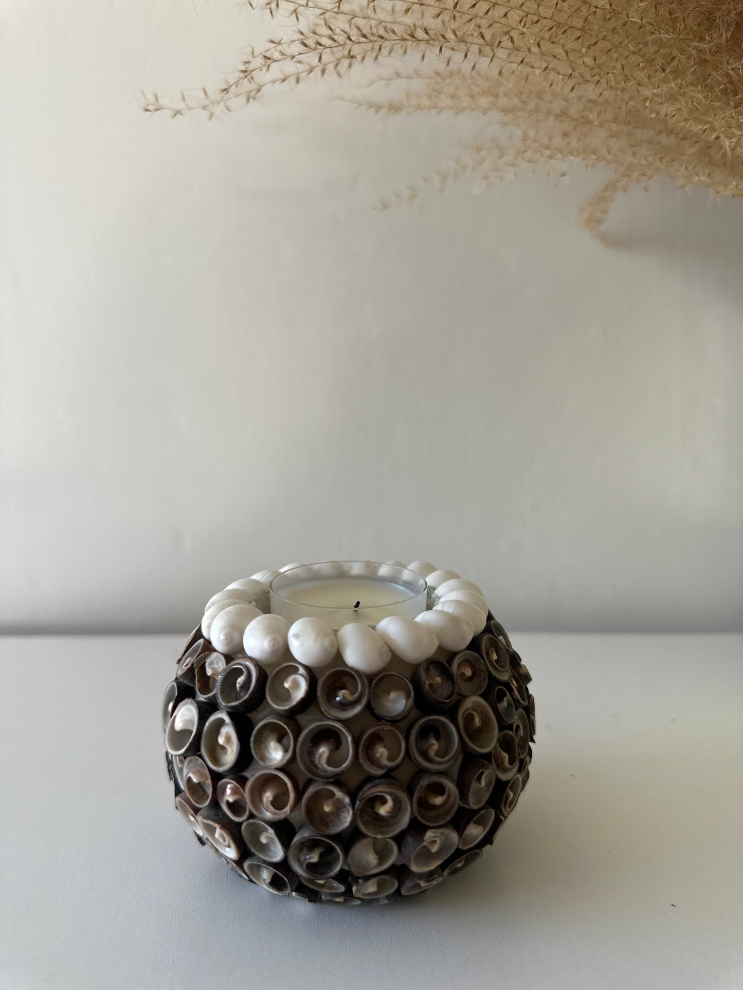 Dark Spiral Shell Tealight Holder