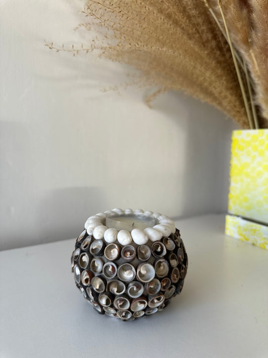 Dark Spiral Shell Tealight Holder