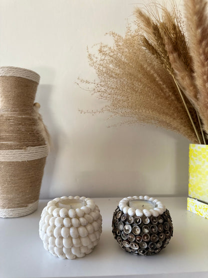 Dark Spiral Shell Tealight Holder