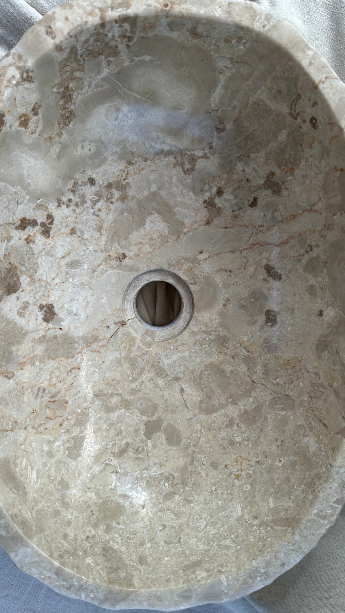 Beige Oval Sink
