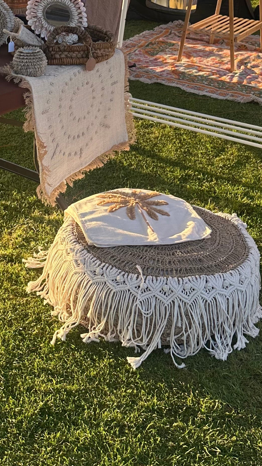 Handmade Macrame Puff