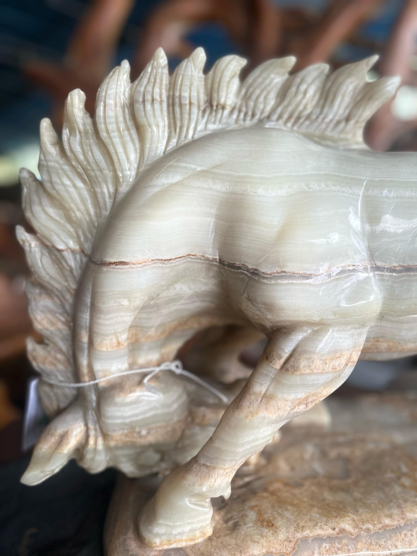 Onyx Handcarved Horse Sculpture
